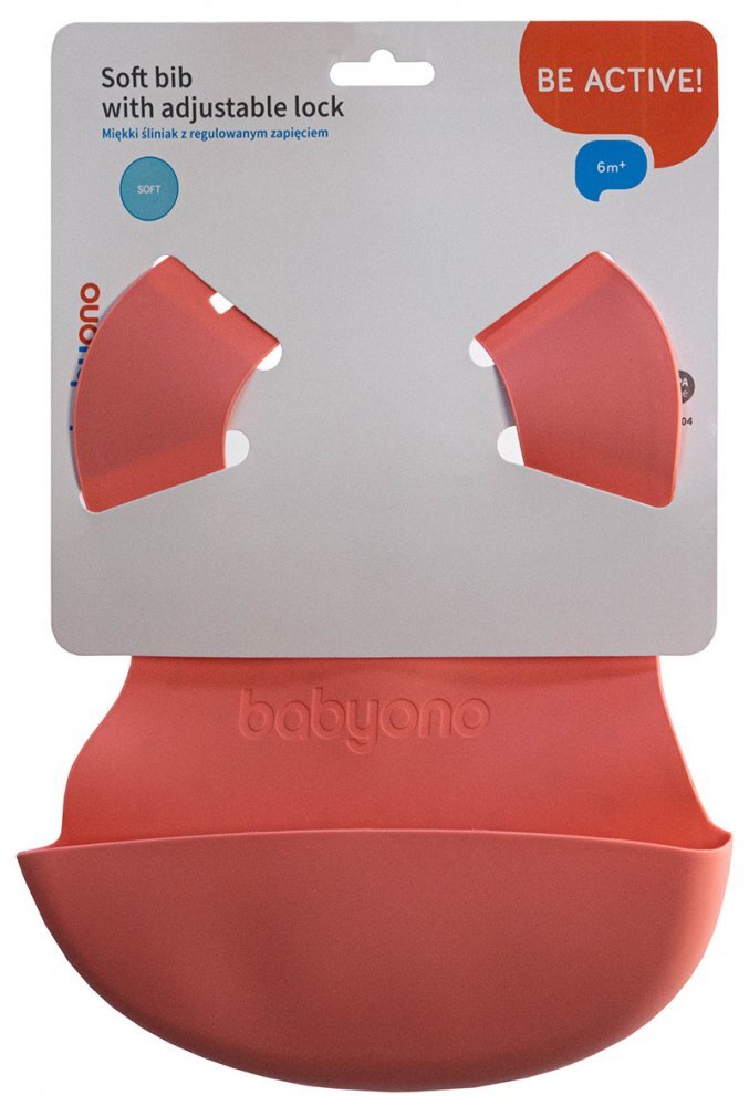 BABYONO Bavetica cauciucata Baby Ono Pink