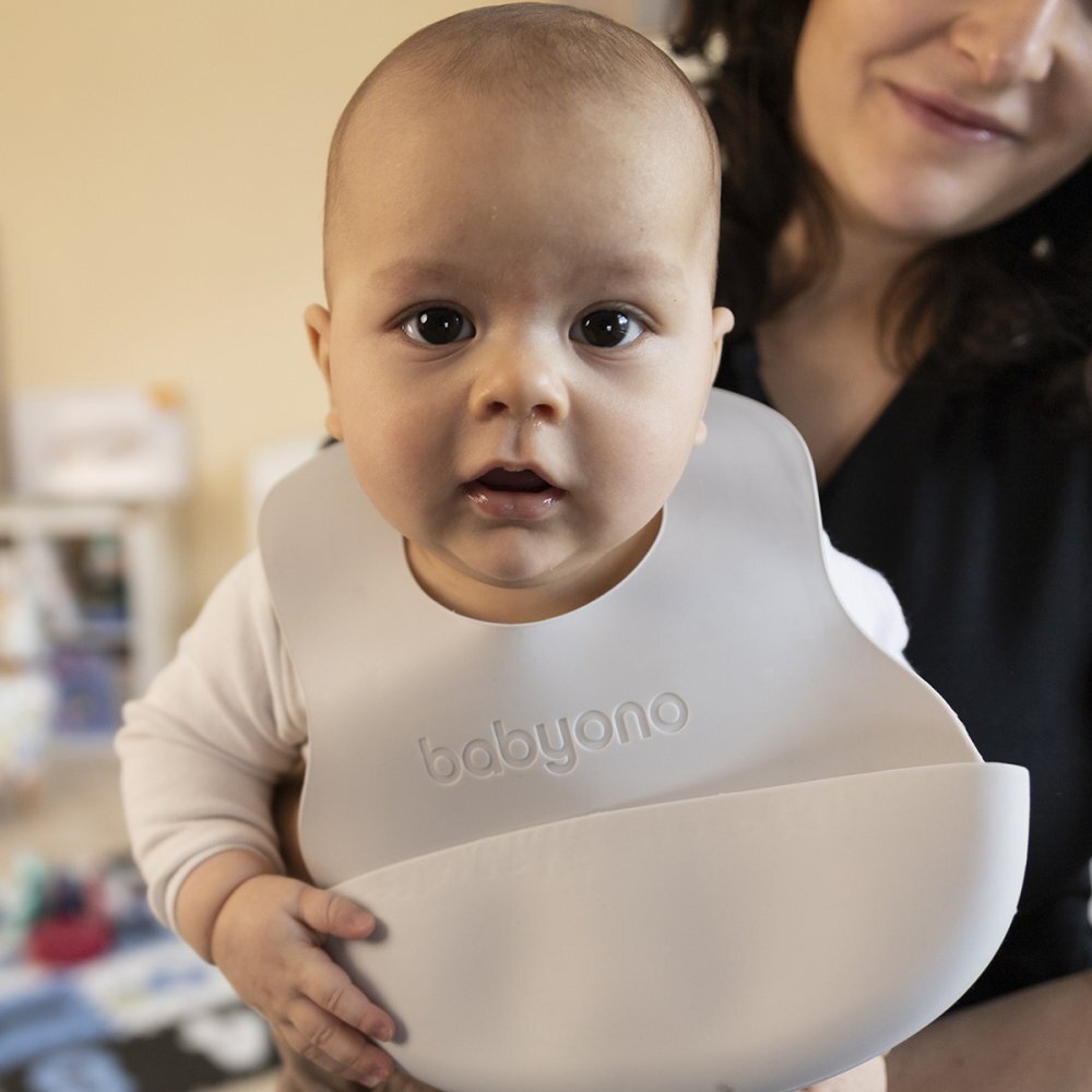 BABYONO Bavetica cauciucata Baby Ono Pink