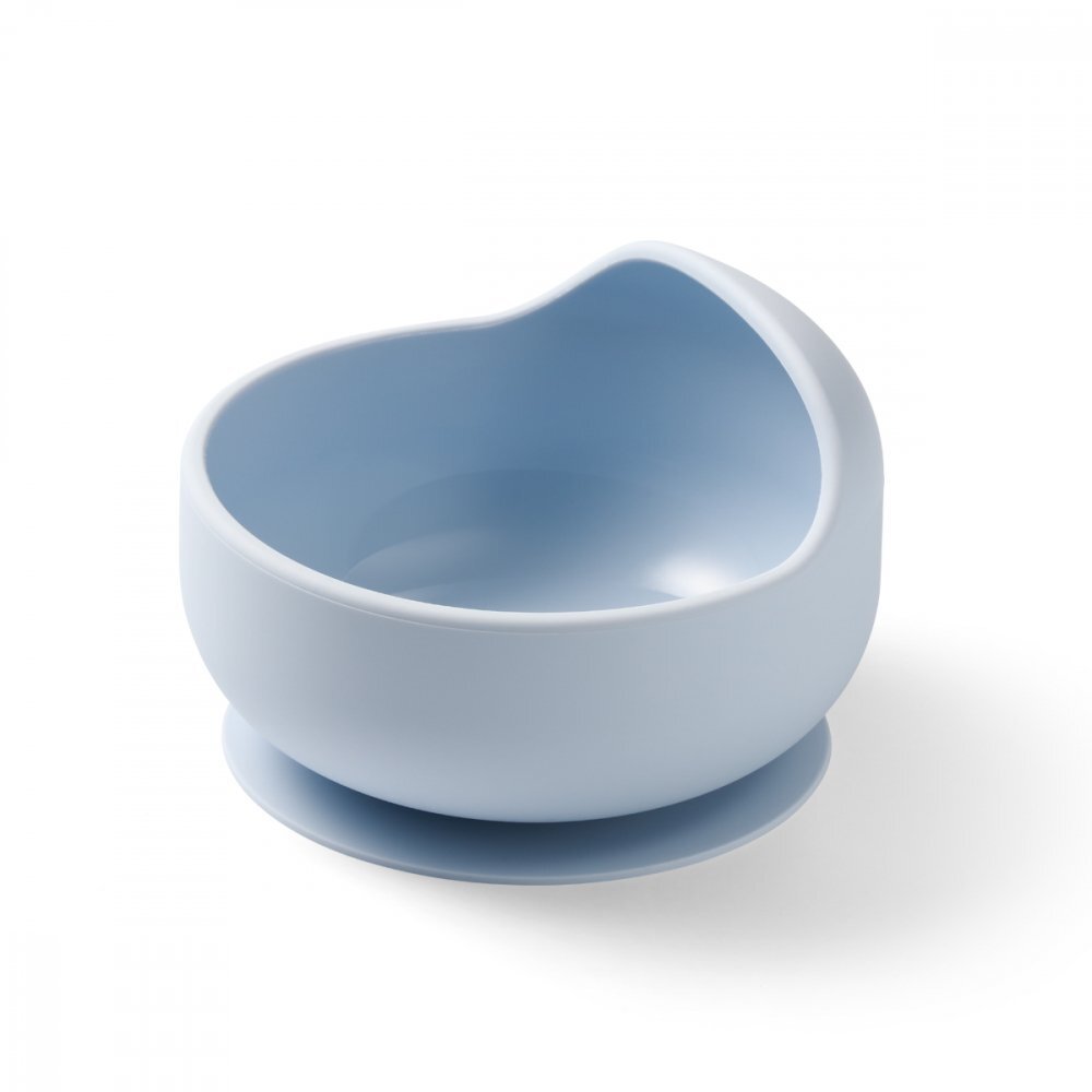 BABYONO Bol din silicon cu ventuza pentru copii albastru