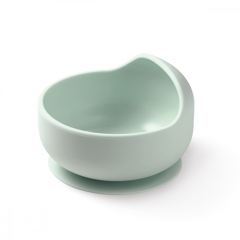 BABYONO Bol din silicon cu ventuza pentru copii verde