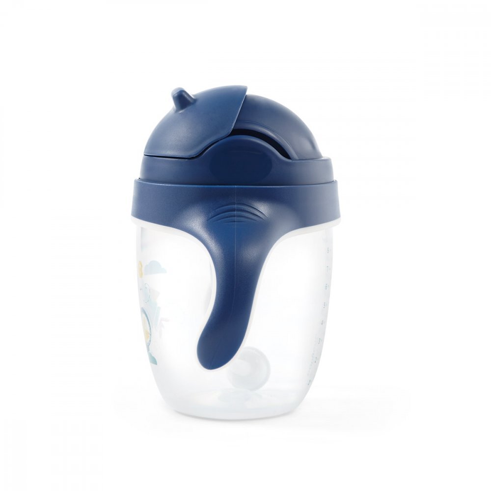 BABYONO Cana cu pai Baby Ono pentru copii 240 ml albastru