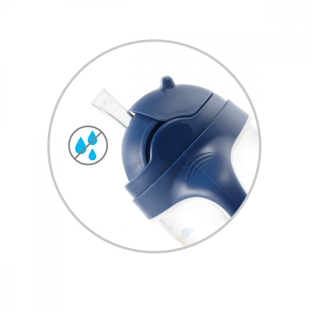 BABYONO Cana cu pai Baby Ono pentru copii 240 ml albastru