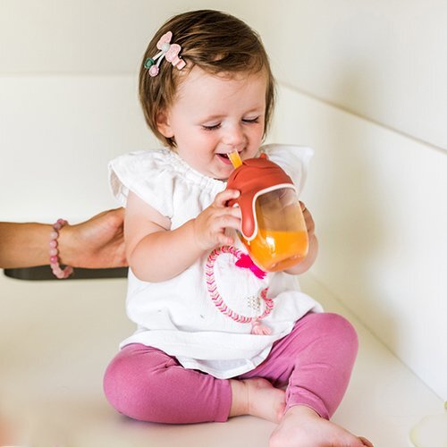 BABYONO Cana cu pai Baby Ono pentru copii 240 ml maro