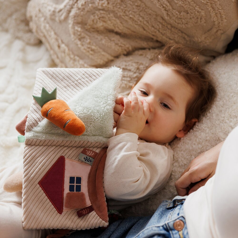 BABYONO Carte senzoriala pentru copii Iepurasul Karo