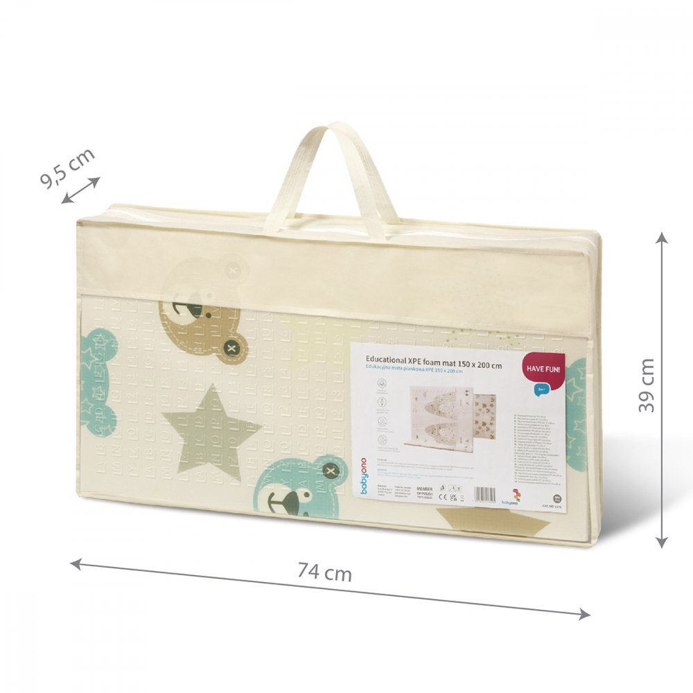 BABYONO Covoras educativ din spuma 150 x 200 cm