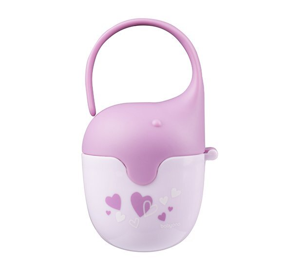 BABYONO Cutie pentru suzete Elefant Roz
