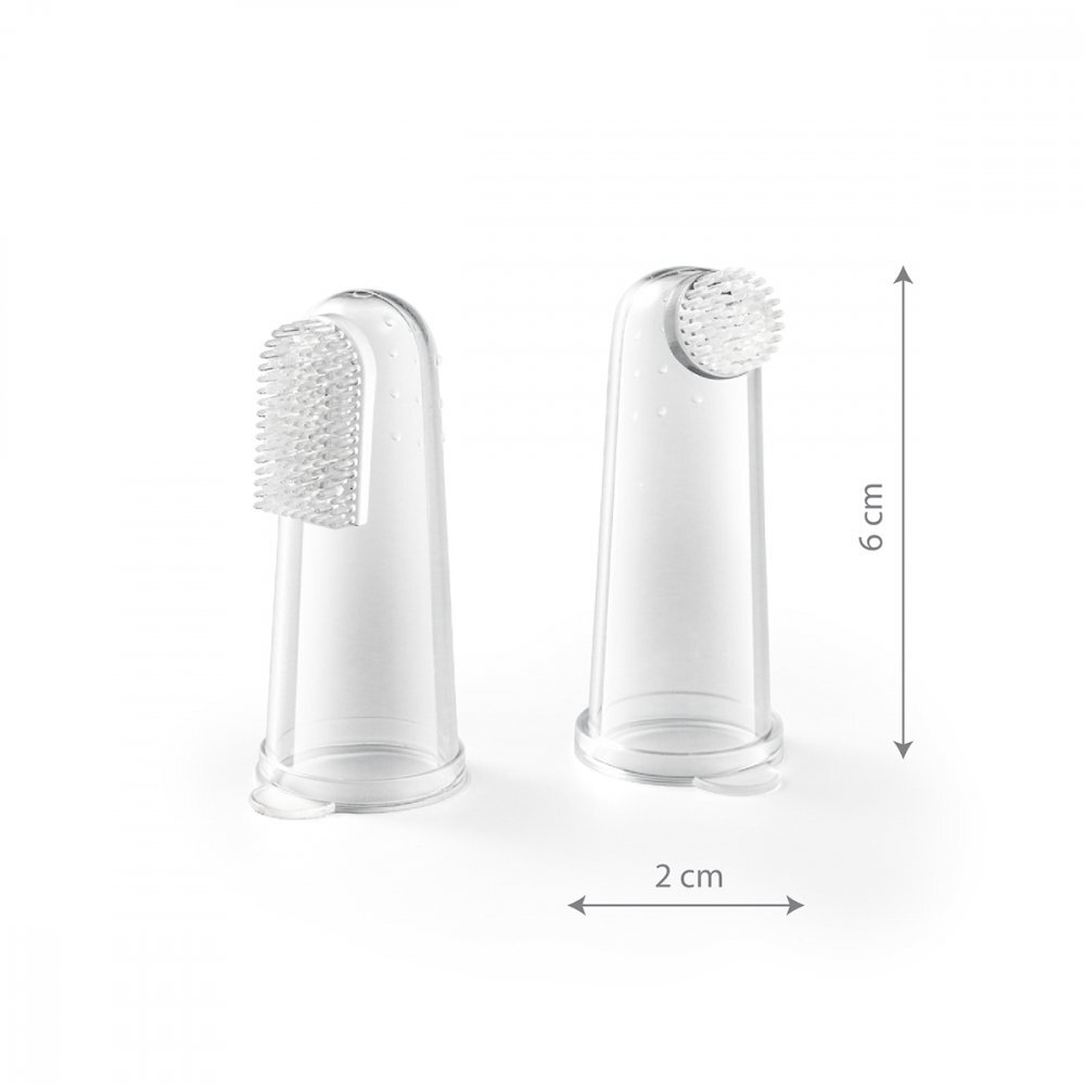 BABYONO Degetar silicon in cutie protectie 2 bucset