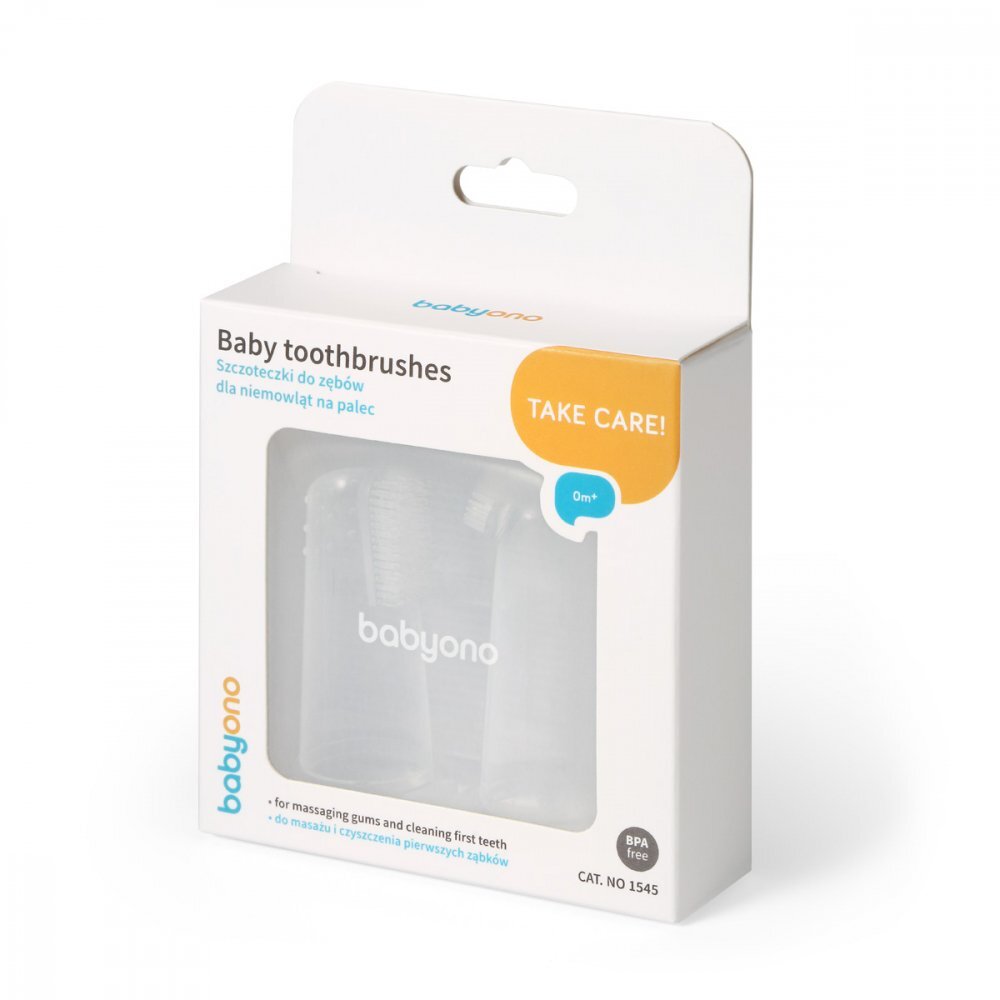 BABYONO Degetar silicon in cutie protectie 2 bucset