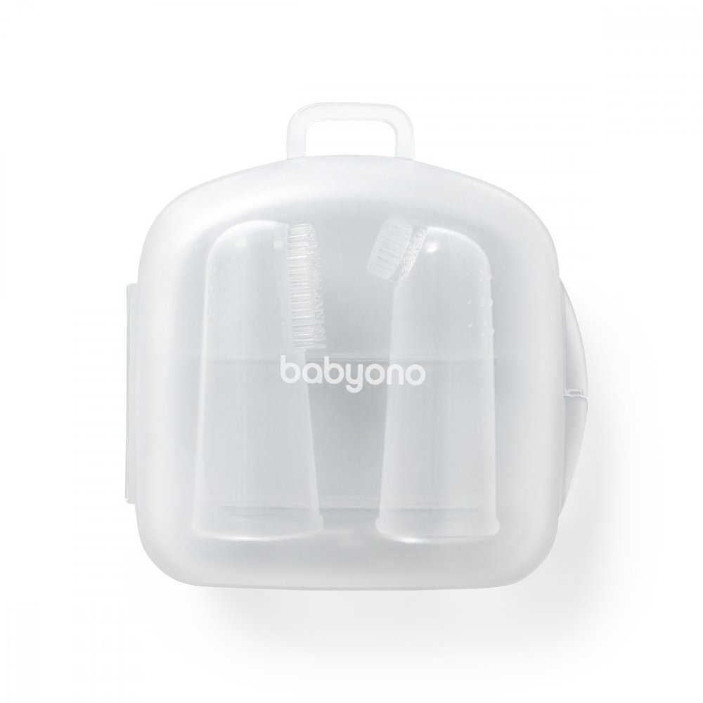 BABYONO Degetar silicon in cutie protectie 2 bucset