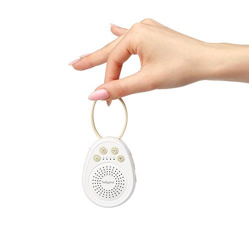 BABYONO Dispozitiv portabil cu sunete albe pentru copii Piccolo cu 20 sunete linistitoare volum reglabil cronometru integrat maner flexibil cu fixare autonomie pana la 108 ore dimensiune 76x58x3 cm