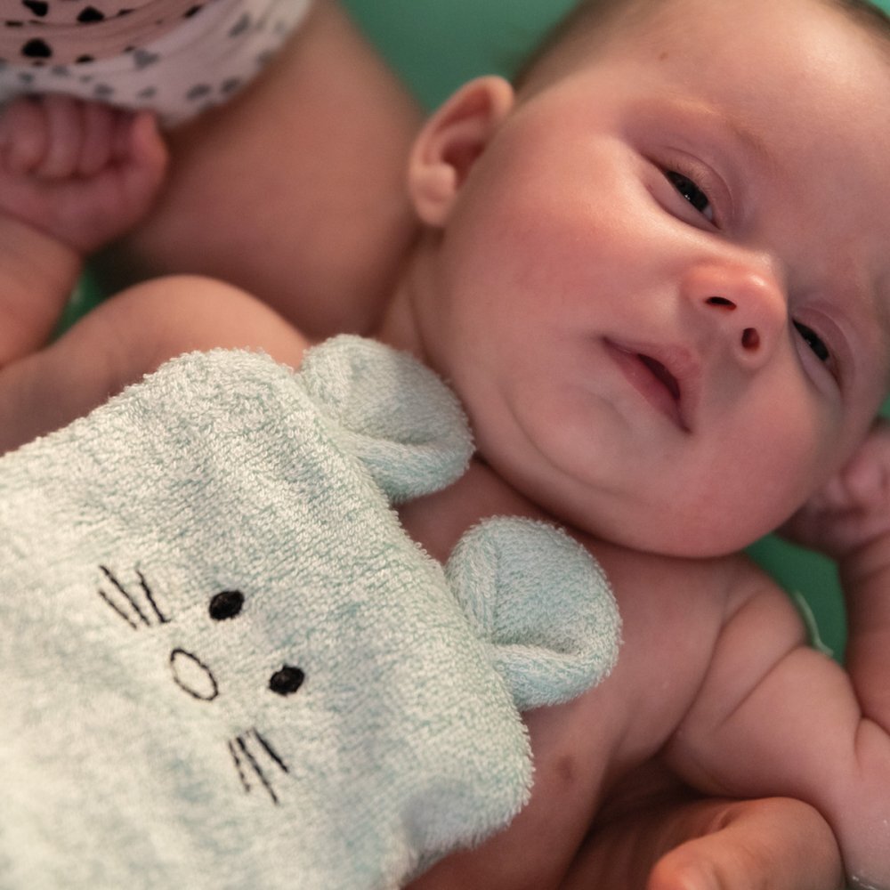 BABYONO Manusa baie copii din bambus verde
