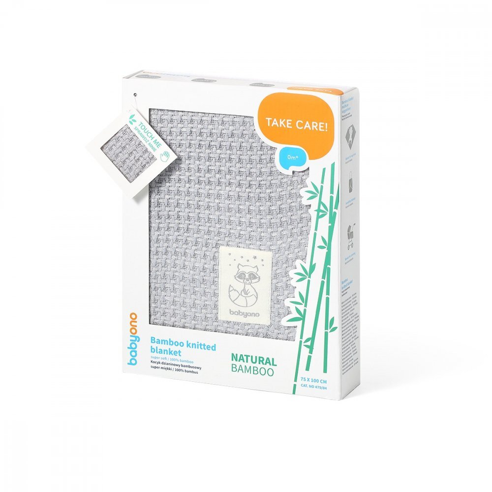 BABYONO Paturica pentru copii Baby Ono Bamboo gri