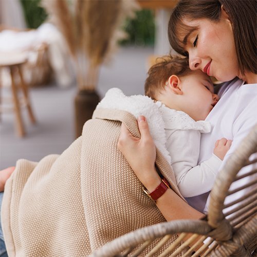 BABYONO Paturica pentru copii Crem din bumbac cu polar 75x100 cm