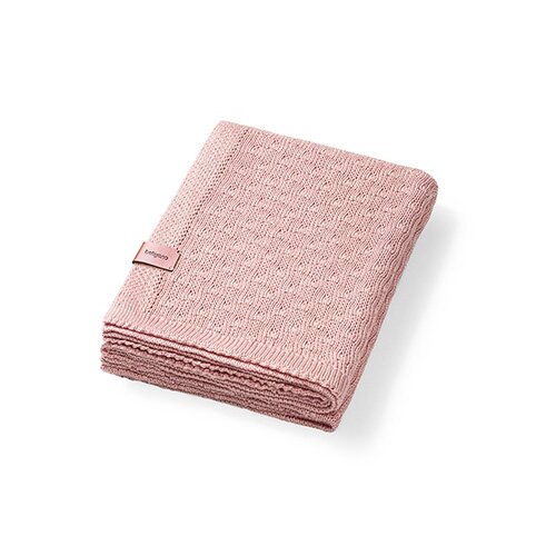 BABYONO Paturica tricotata 167301 din fibre de bambus roz 75x100 cm