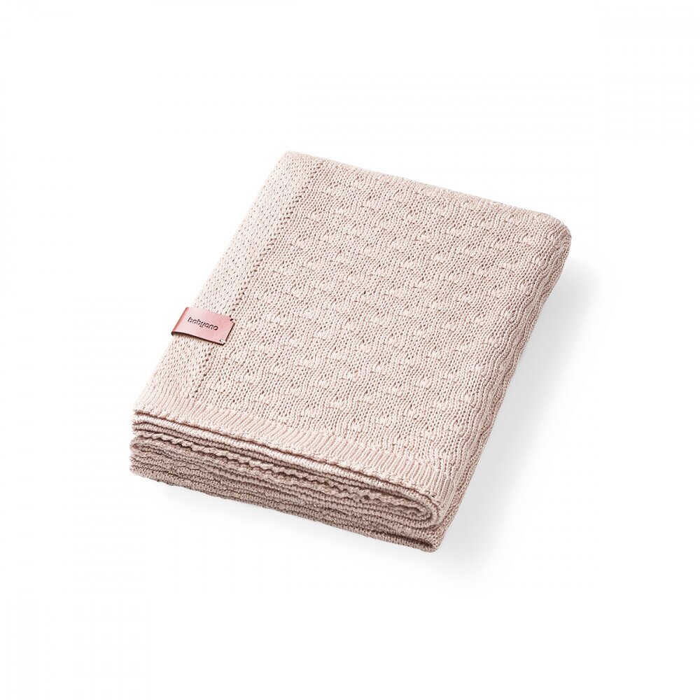 BABYONO Paturica tricotata 167302 din fibre de bambus bej 75x100 cm