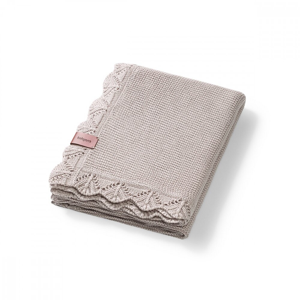BABYONO Paturica tricotata 167403 din fibre de bambus maro 75x100 cm