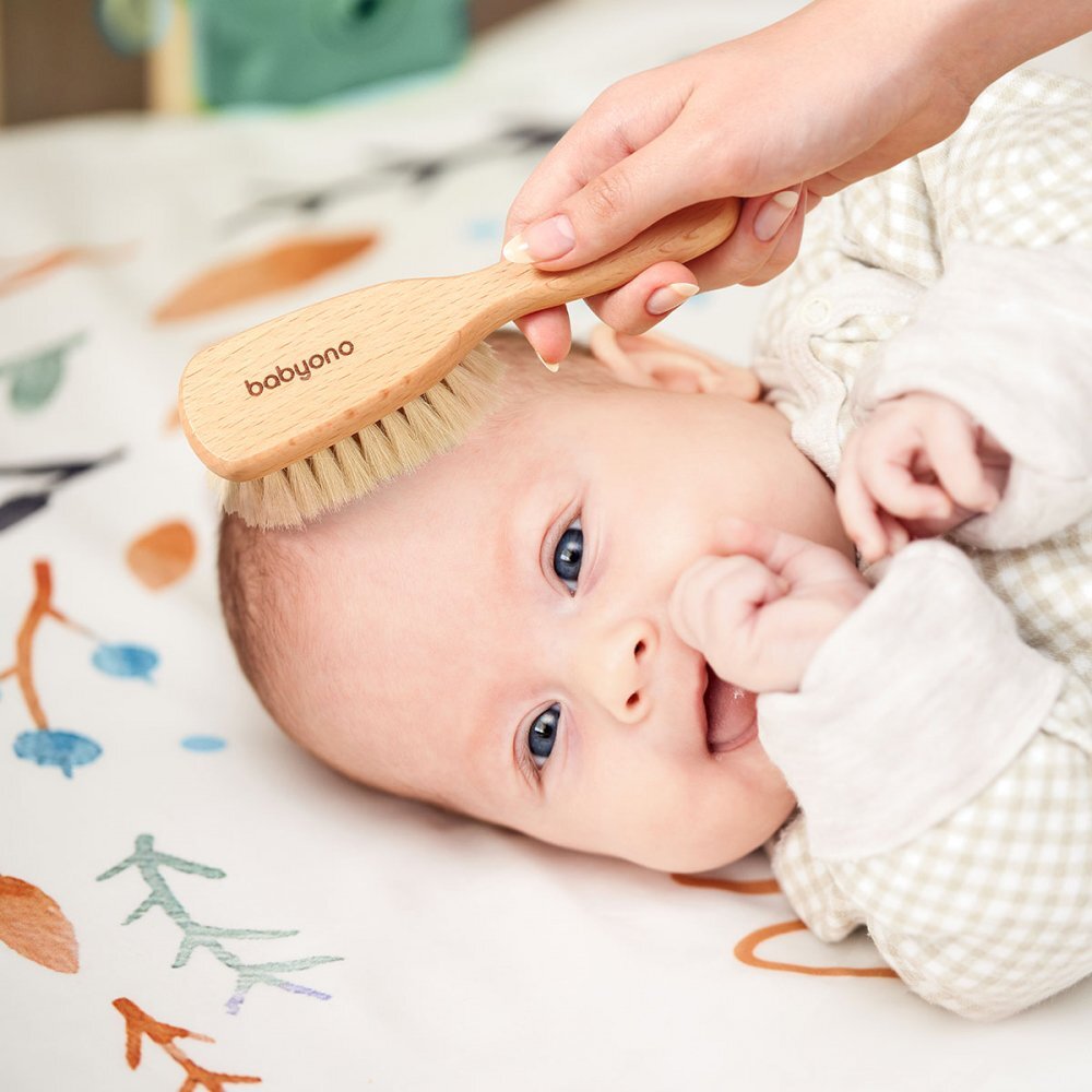 BABYONO Perie Baby Ono cu peri naturali