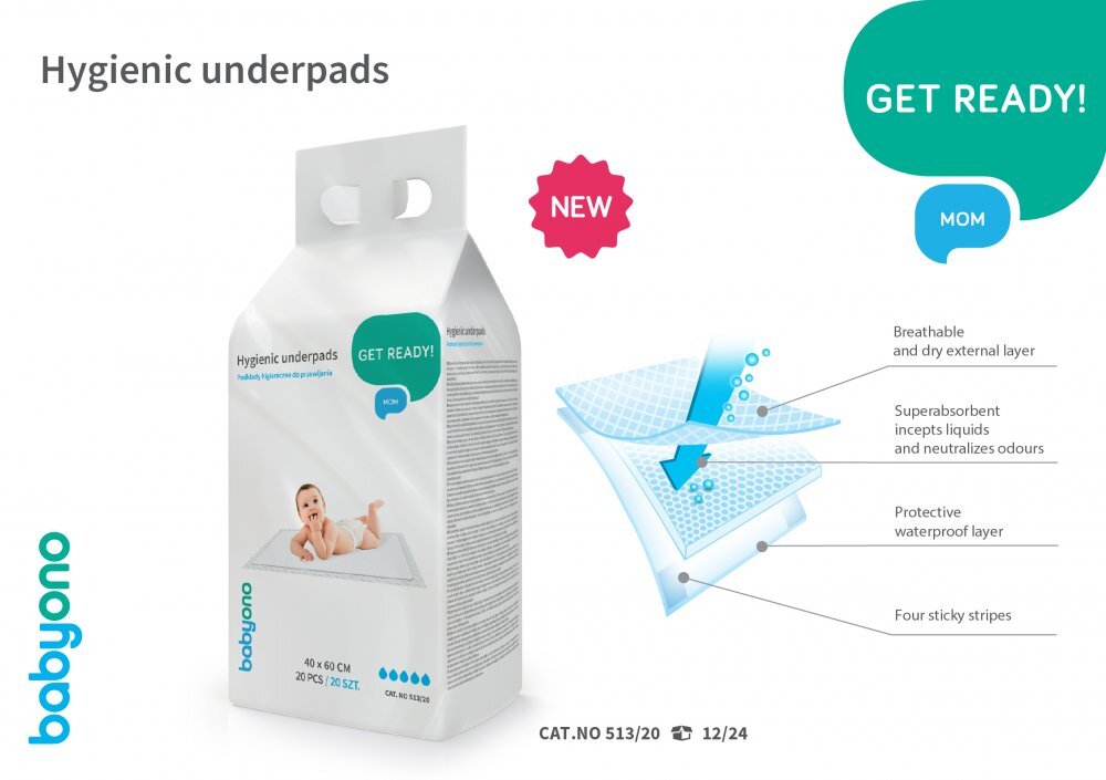 BABYONO Protectii impermeabile Baby Ono 20 buc