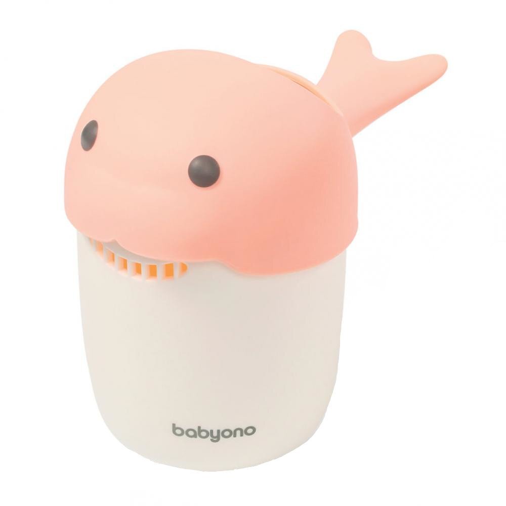 BABYONO Recipient Baby Ono pentru clatit parul Whale roz