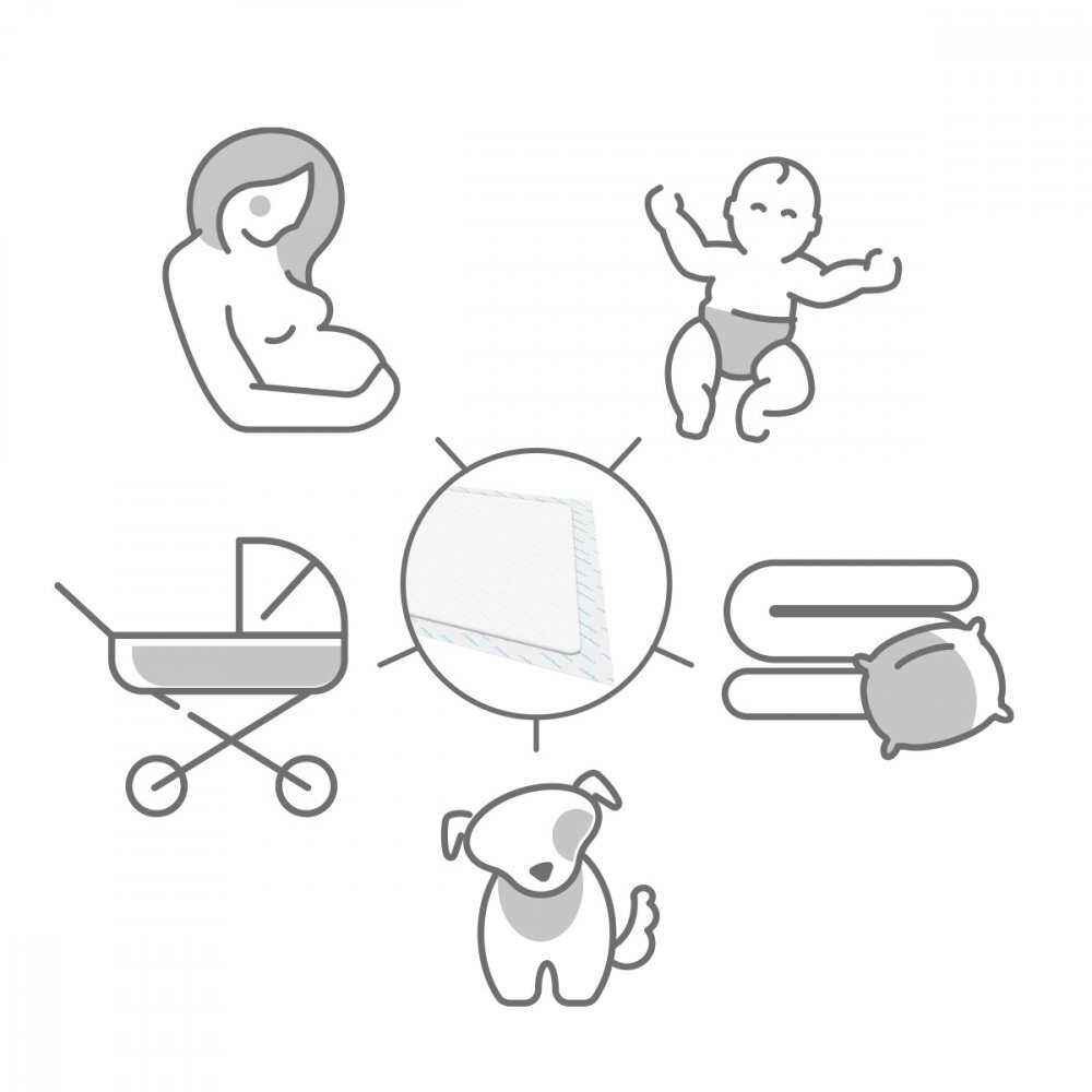 BABYONO Set 12 aleze de unica folosinta 40x60 cm