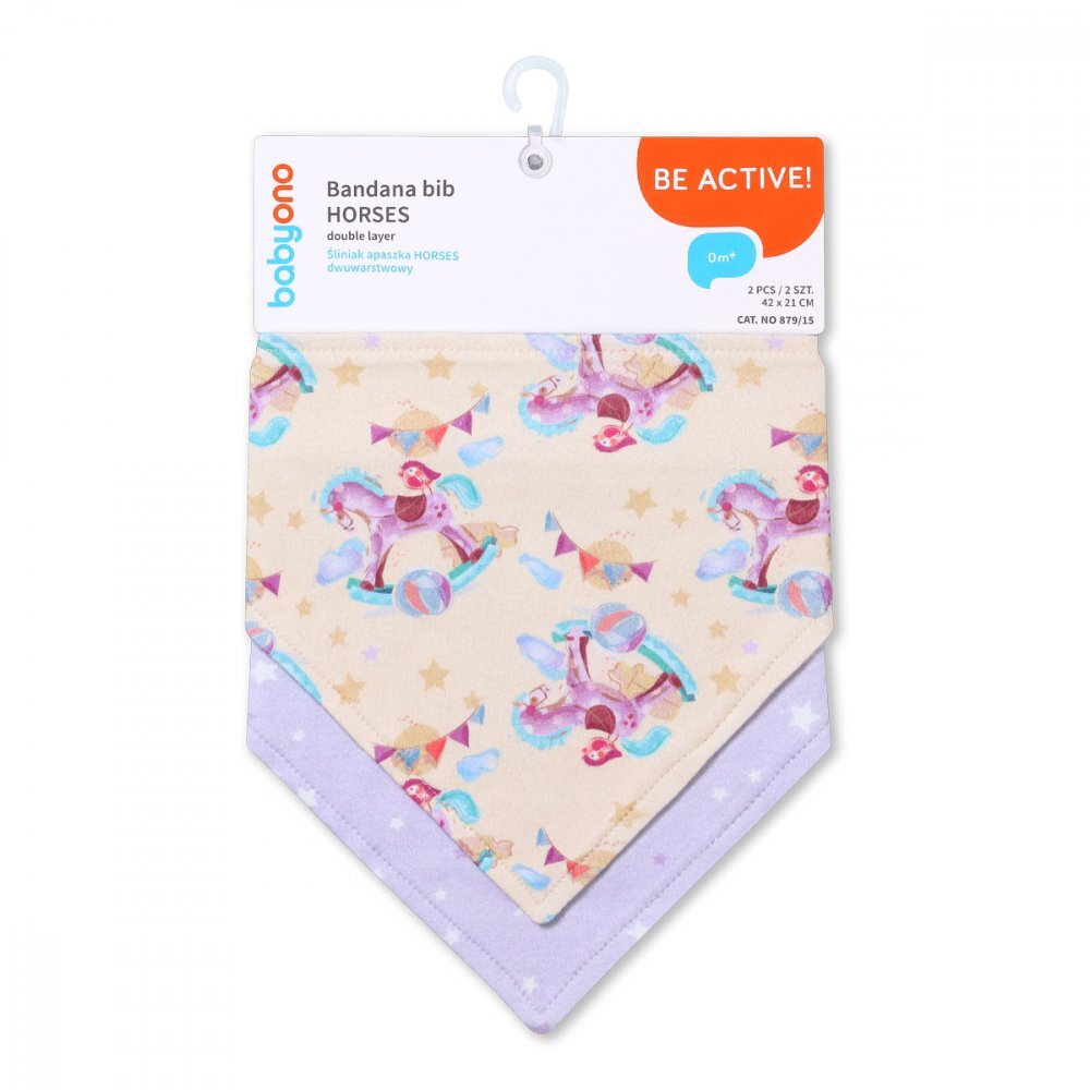 BABYONO Set 2 bavete tip bandana Baby Ono caluti