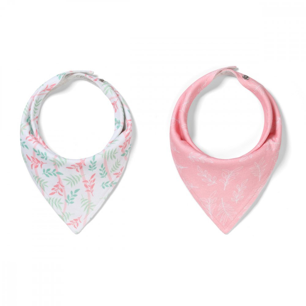 BABYONO Set 2 bavete tip bandana Baby Ono frunze