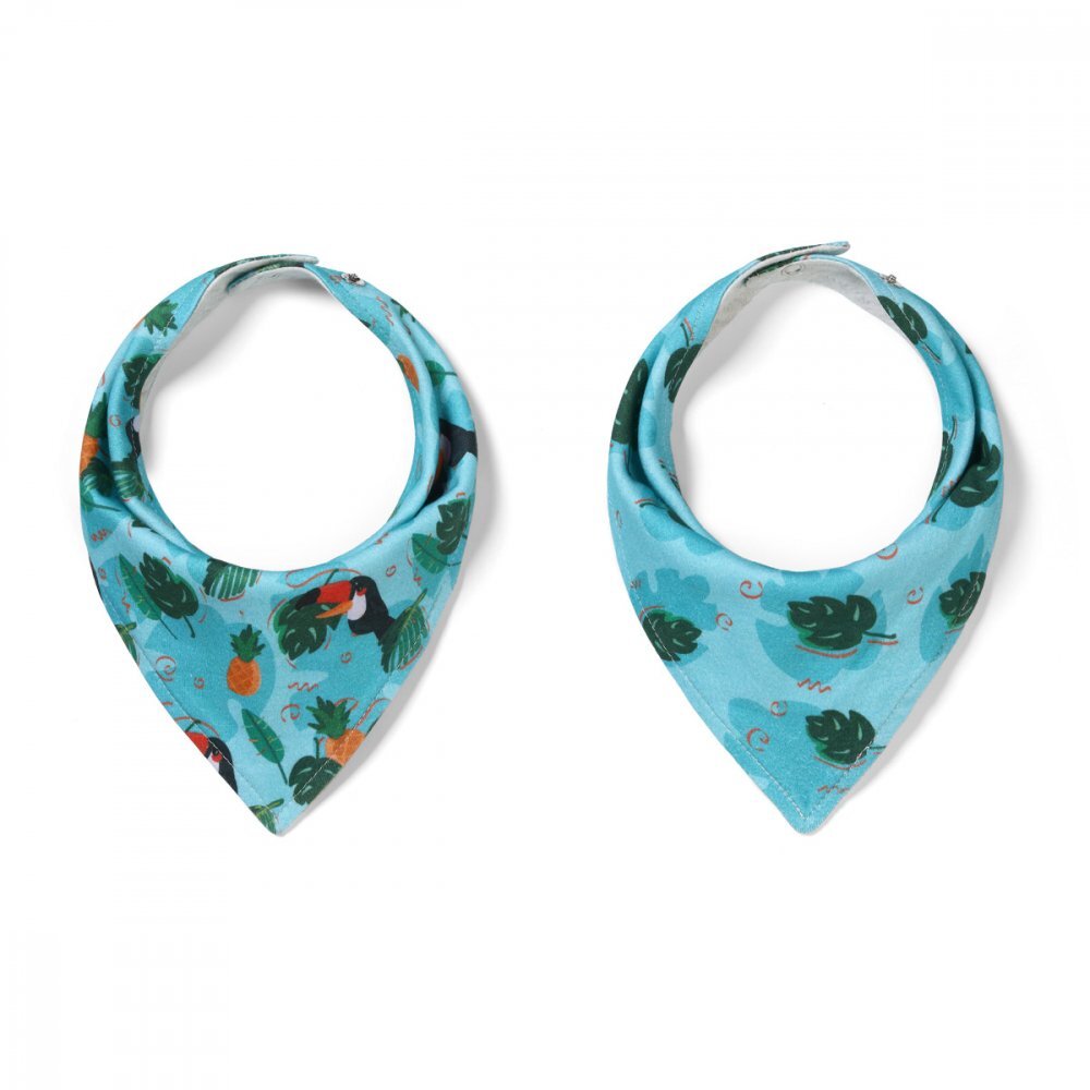BABYONO Set 2 bavete tip bandana Baby Ono papagal