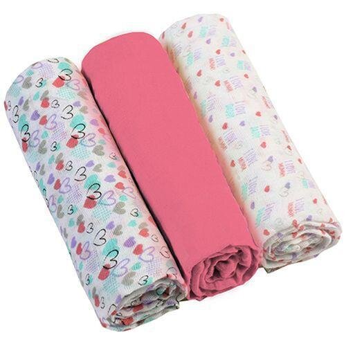BABYONO Set 3 scutece din muselina super soft 34802 din bumbac 70x70 cm