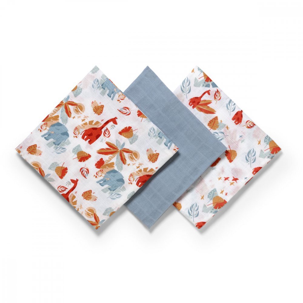 BABYONO Set 3 scutece din muselina super soft 34807 din bumbac 70x70 cm