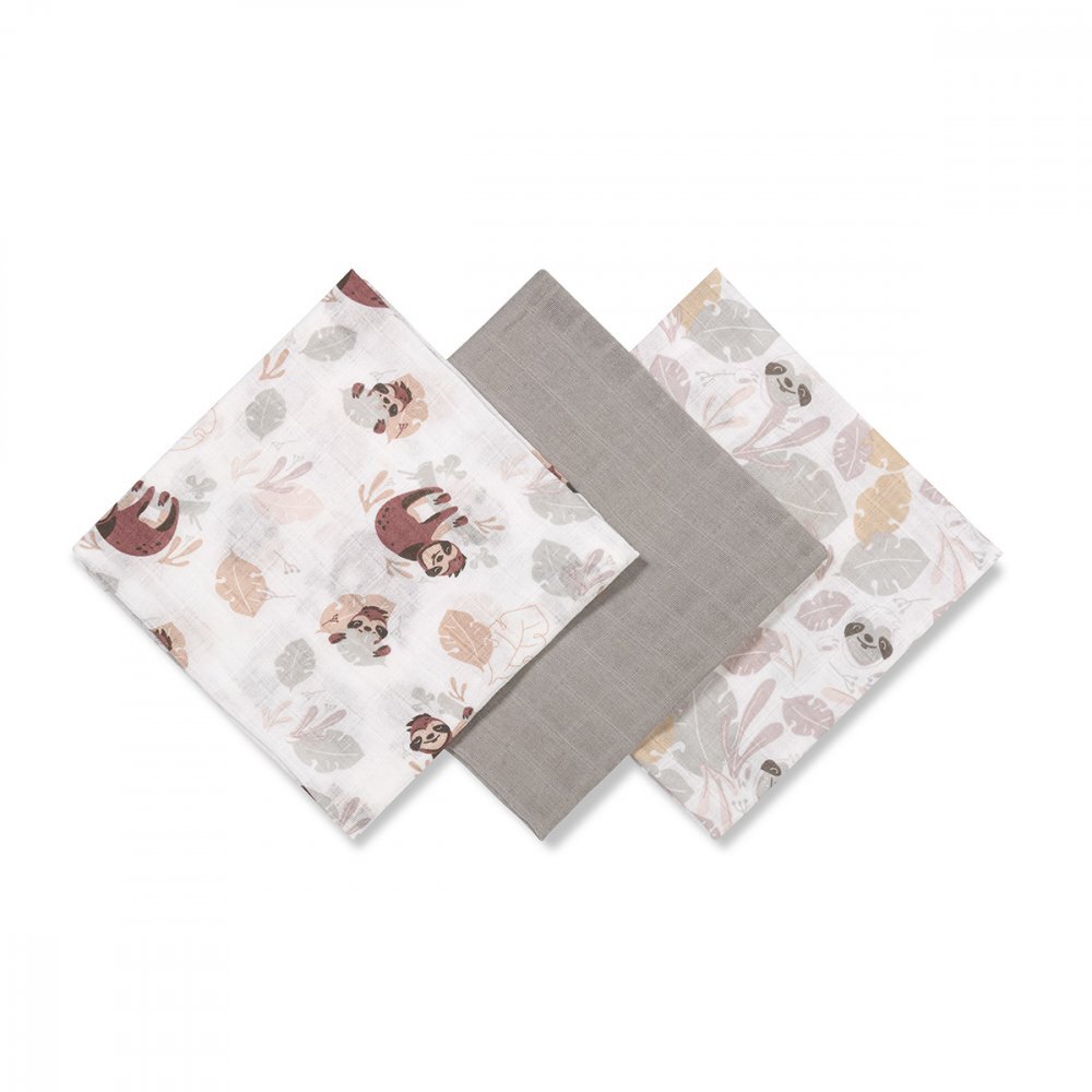 BABYONO Set 3 scutece din muselina super soft 34810 din bumbac 70x70 cm
