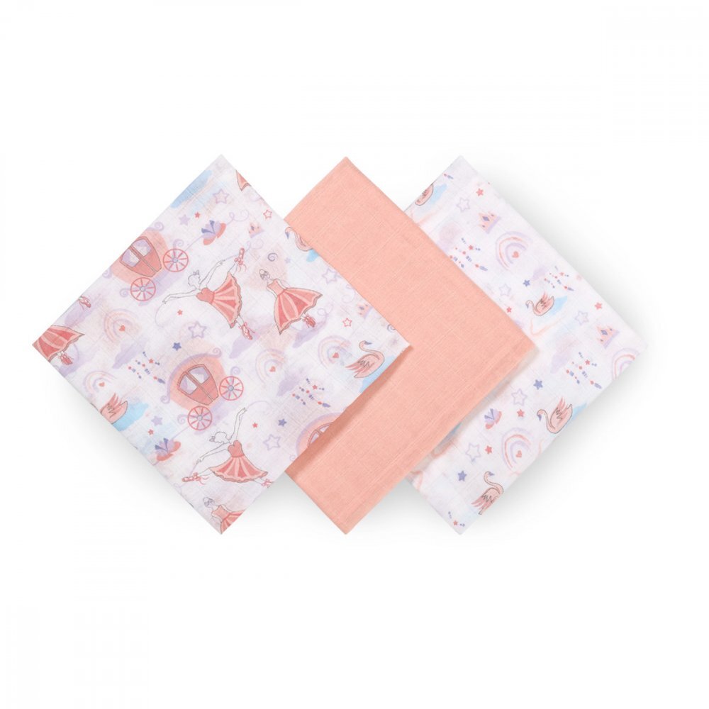 BABYONO Set 3 scutece din muselina super soft 34811 din bumbac 70x70 cm