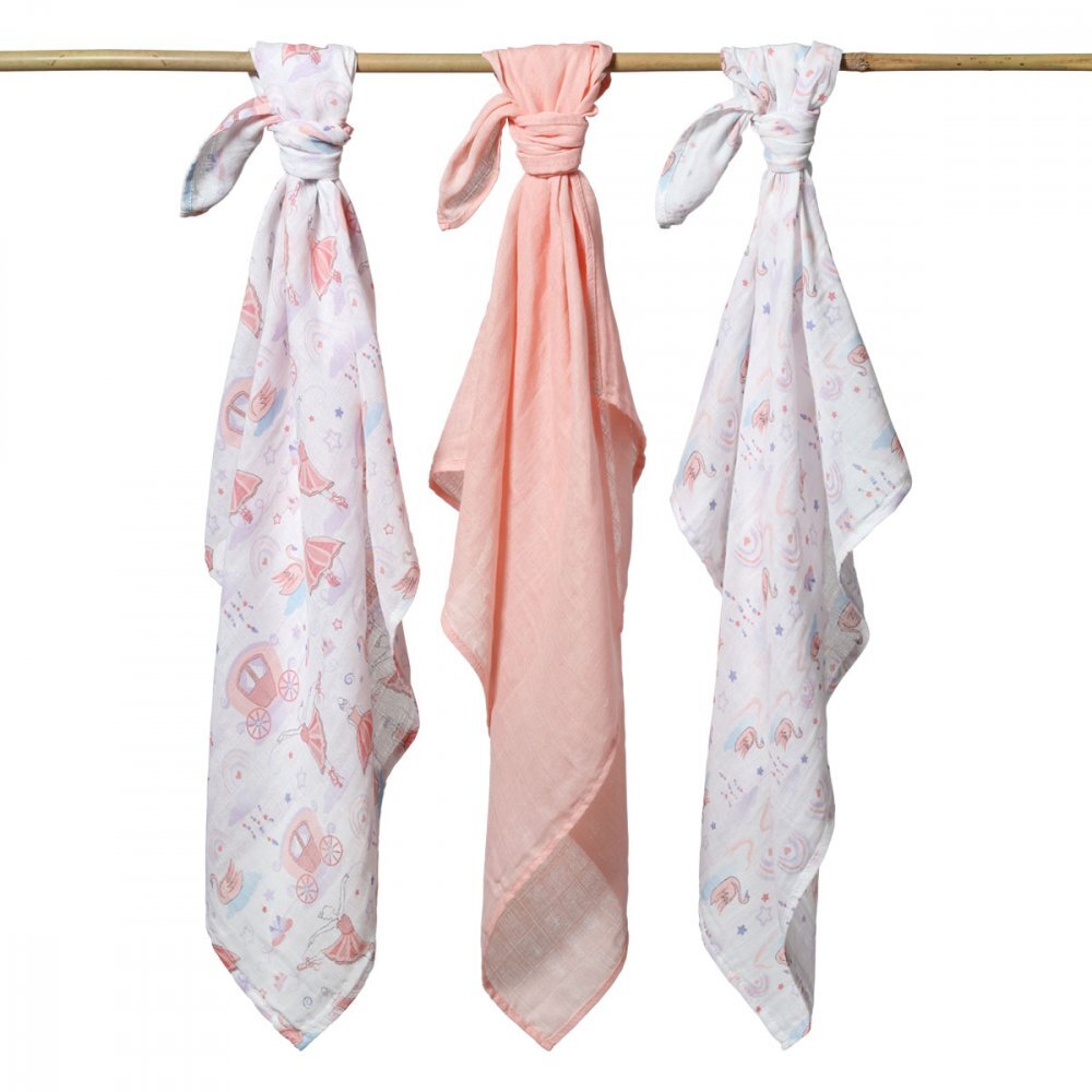 BABYONO Set 3 scutece din muselina super soft 34811 din bumbac 70x70 cm
