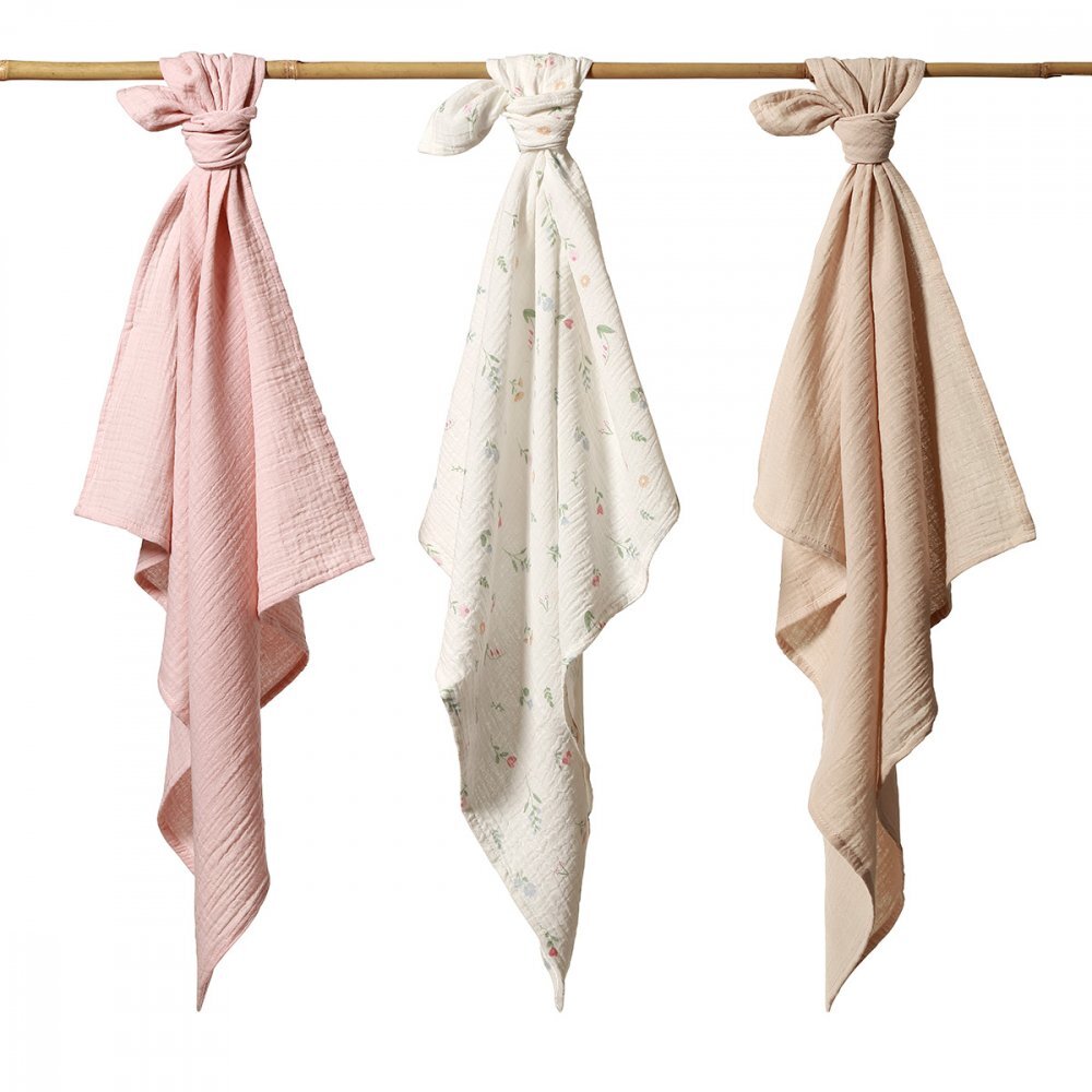 BABYONO Set 3 scutece din muselina super soft 70x70 cm multicolor 01