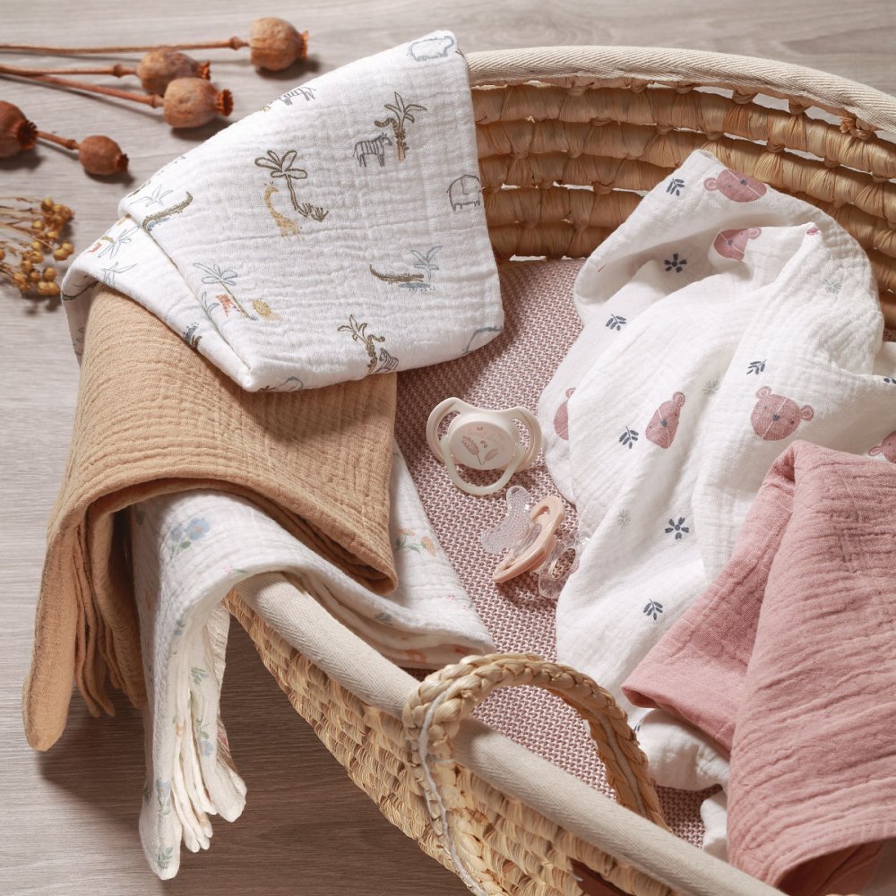 BABYONO Set 3 scutece din muselina super soft 70x70 cm multicolor 03
