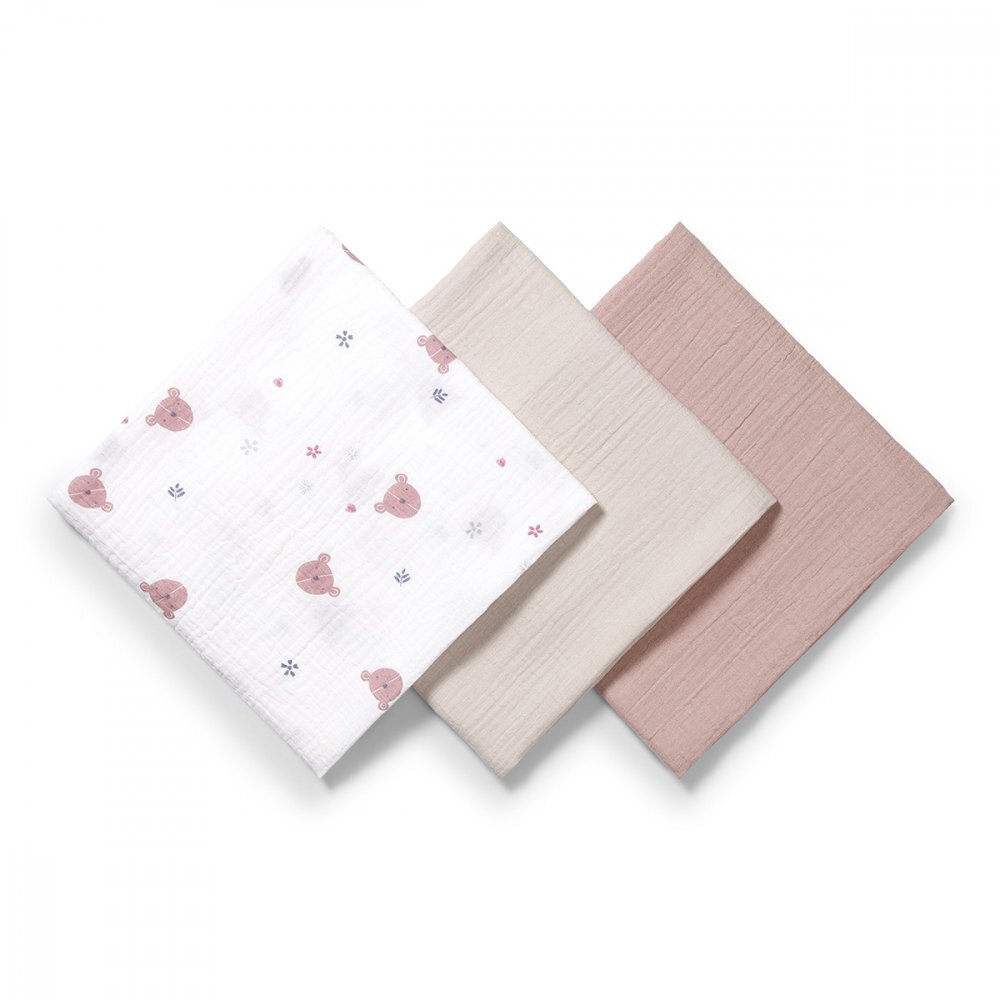 BABYONO Set 3 scutece din muselina super soft 70x70 cm multicolor 03