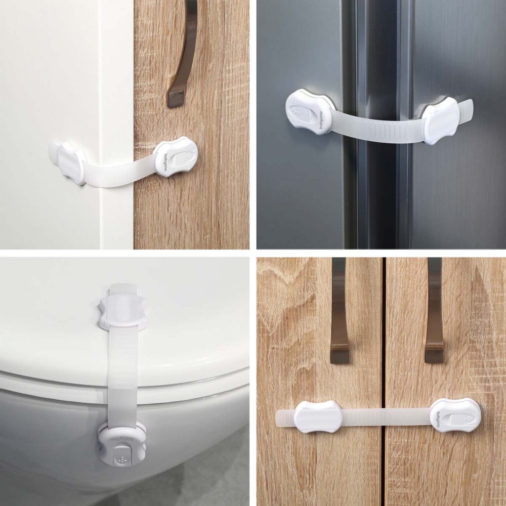 BABYONO Set 4 protectii universale albe pentru mobila