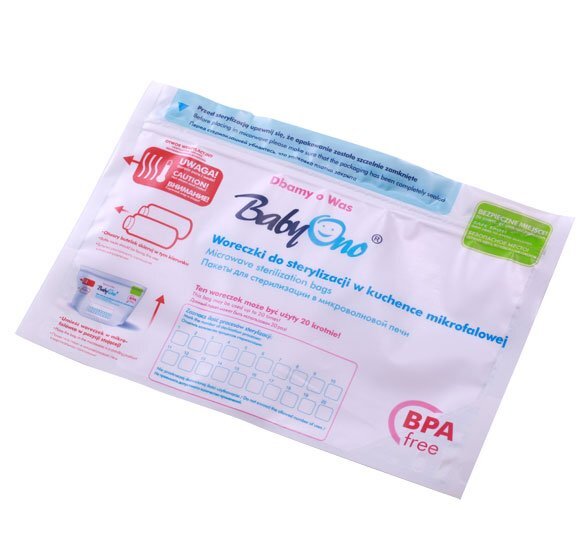 BABYONO Set 5 pungi pentru sterilizarea biberoanelor la microunde Baby Ono