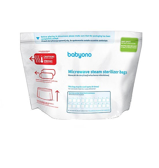 BABYONO Set 5 pungi pentru sterilizarea biberoanelor la microunde Baby Ono