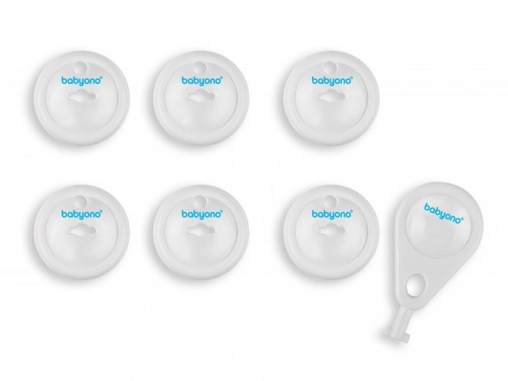 BABYONO Set 6 protectii pentru priza cu cheita Baby Ono