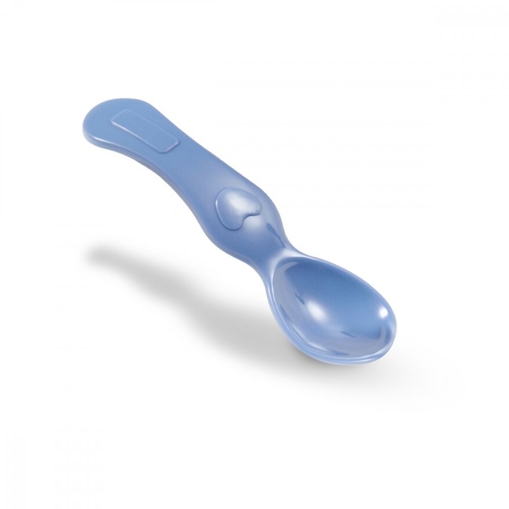BABYONO Set castron si lingurita albastru inchis
