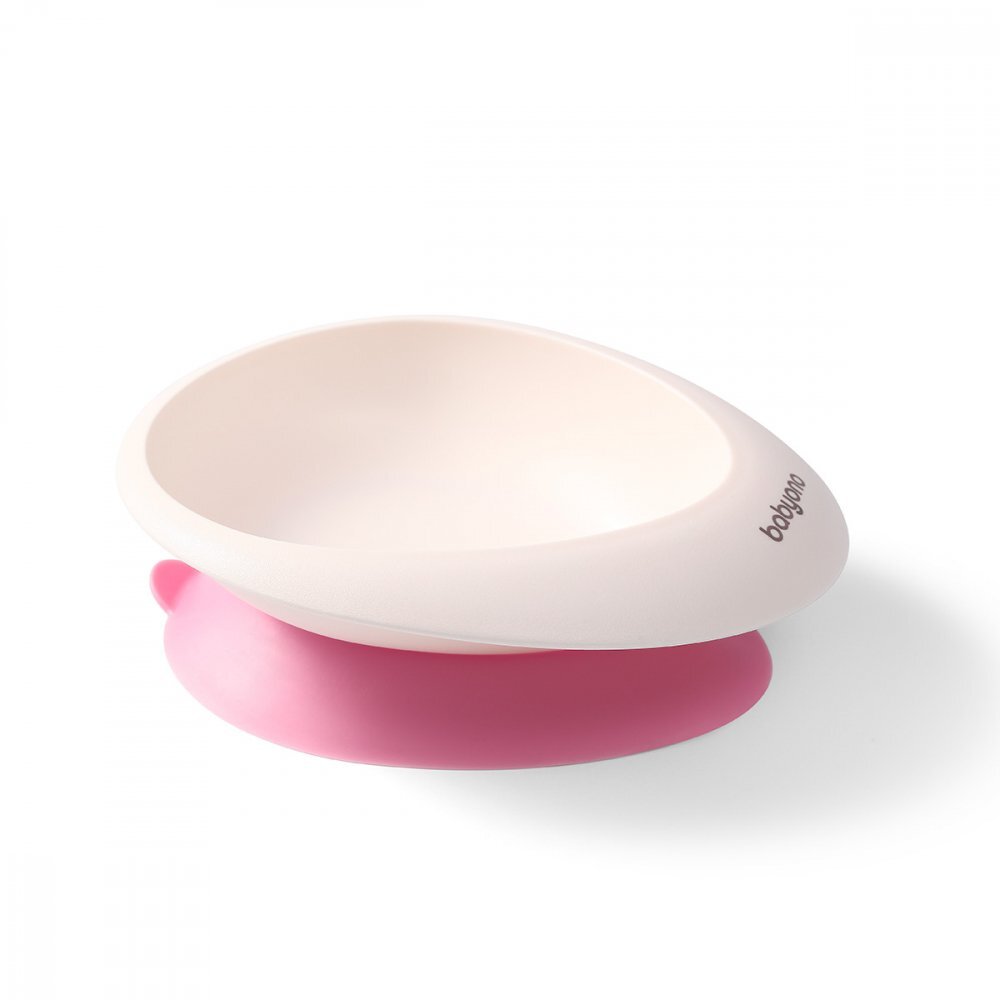 BABYONO Set castron si lingurita roz