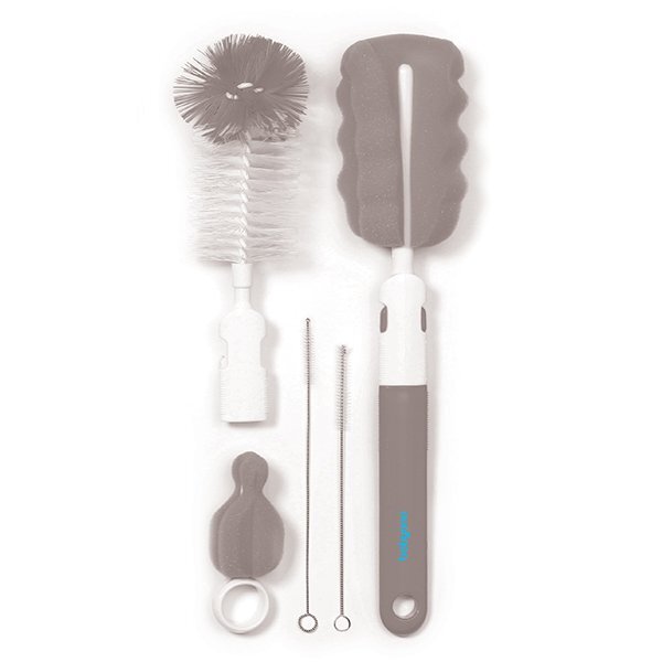 BABYONO Set perii pentru biberon si tetine Gri