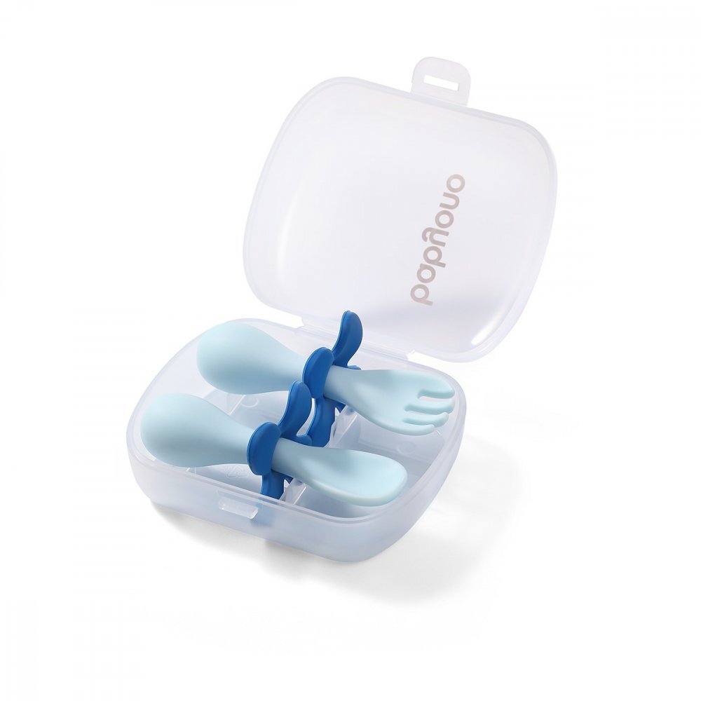 BABYONO Set tacamuri Baby Ono ergonomice albastru