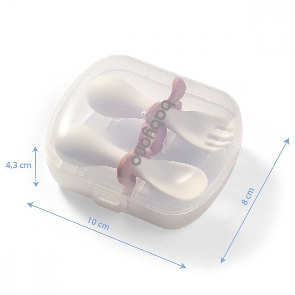 BABYONO Set tacamuri Baby Ono ergonomice roz