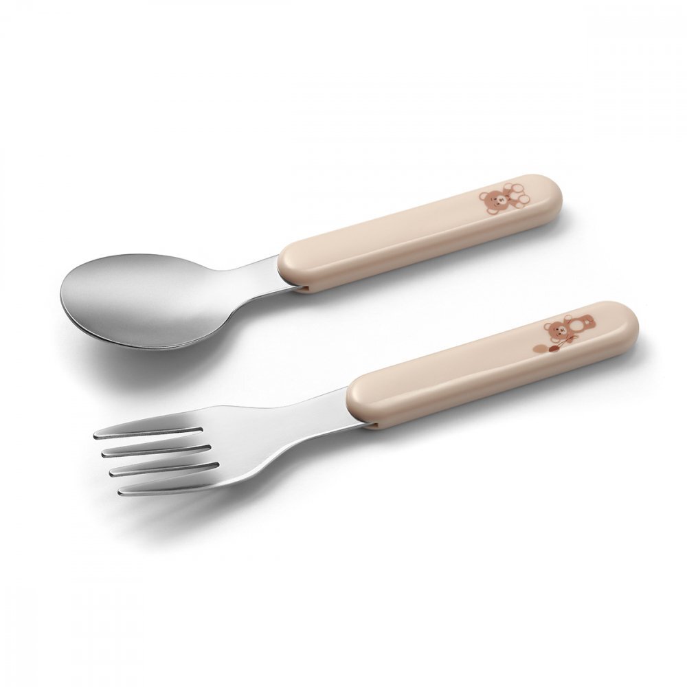 BABYONO Set tacamuri lingurita si furculita din inox 106503
