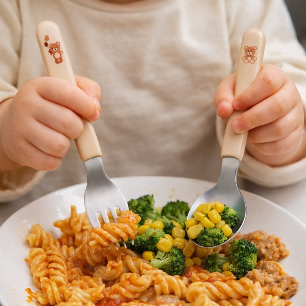 BABYONO Set tacamuri lingurita si furculita din inox 106503