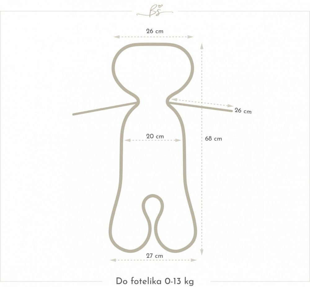 BabySteps Insert antitranspiratie pentru scaun auto 3D 0-13 kg Natura