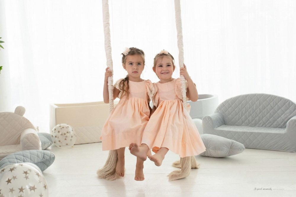 BabySteps Leagan din lemn si spuma by pentru copii WoodSwing catifea Velvet Mint