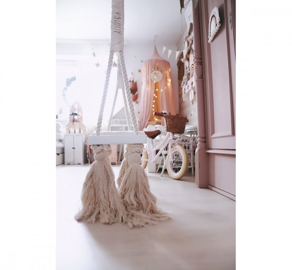 BabySteps Leagan din lemn si spuma by pentru copii WoodSwing catifea Velvet Mint