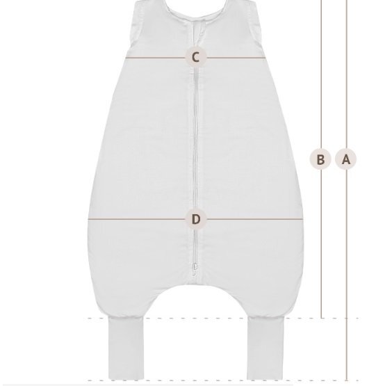 BabySteps Sac de dormit cu picioare din bumbac si muselina 0.5 Tog Light Boho XS 6-12 luni